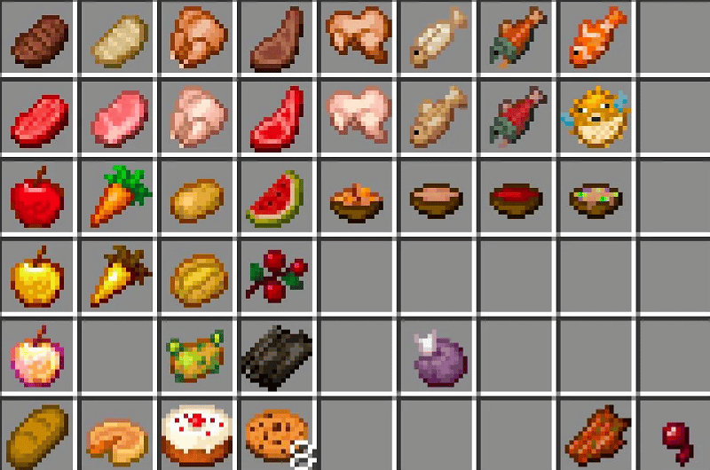 minecraft all food