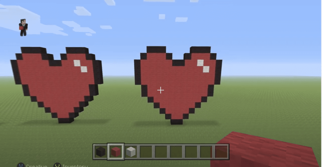 How To Make A Heart In Minecraft - Build Guide
